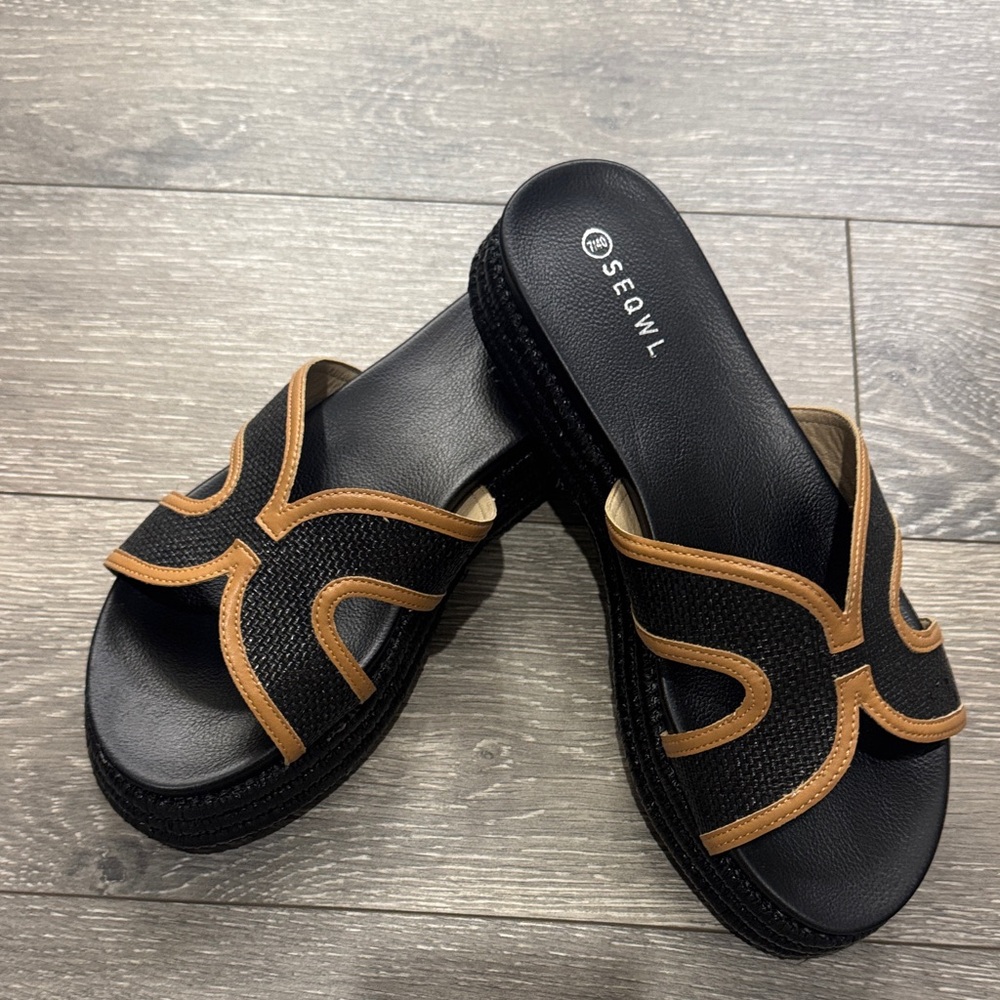Black and Brown Women's Sandals